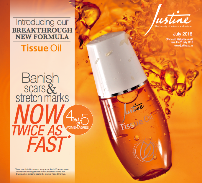 Justine Tissue Oil 360 restage