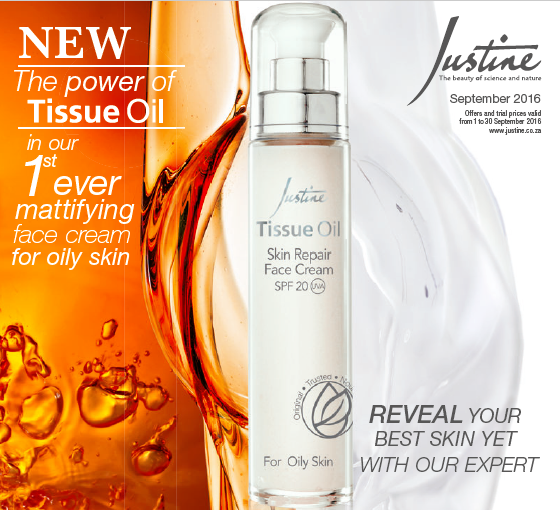 Justine Tissue Oil Mattifying Cream Launch